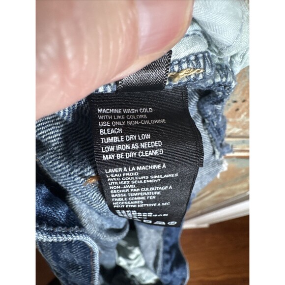 We the Free Twenty Eight Denim Button Fly Jean Shorts Blue Wash Copper Buttons - Picture 10 of 11